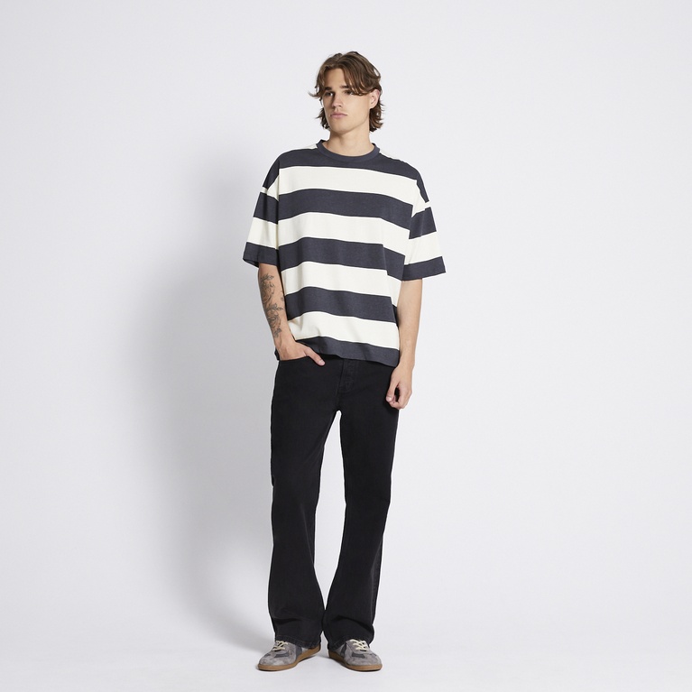 Printed boxy tee "Mikael Printed" Yellow
